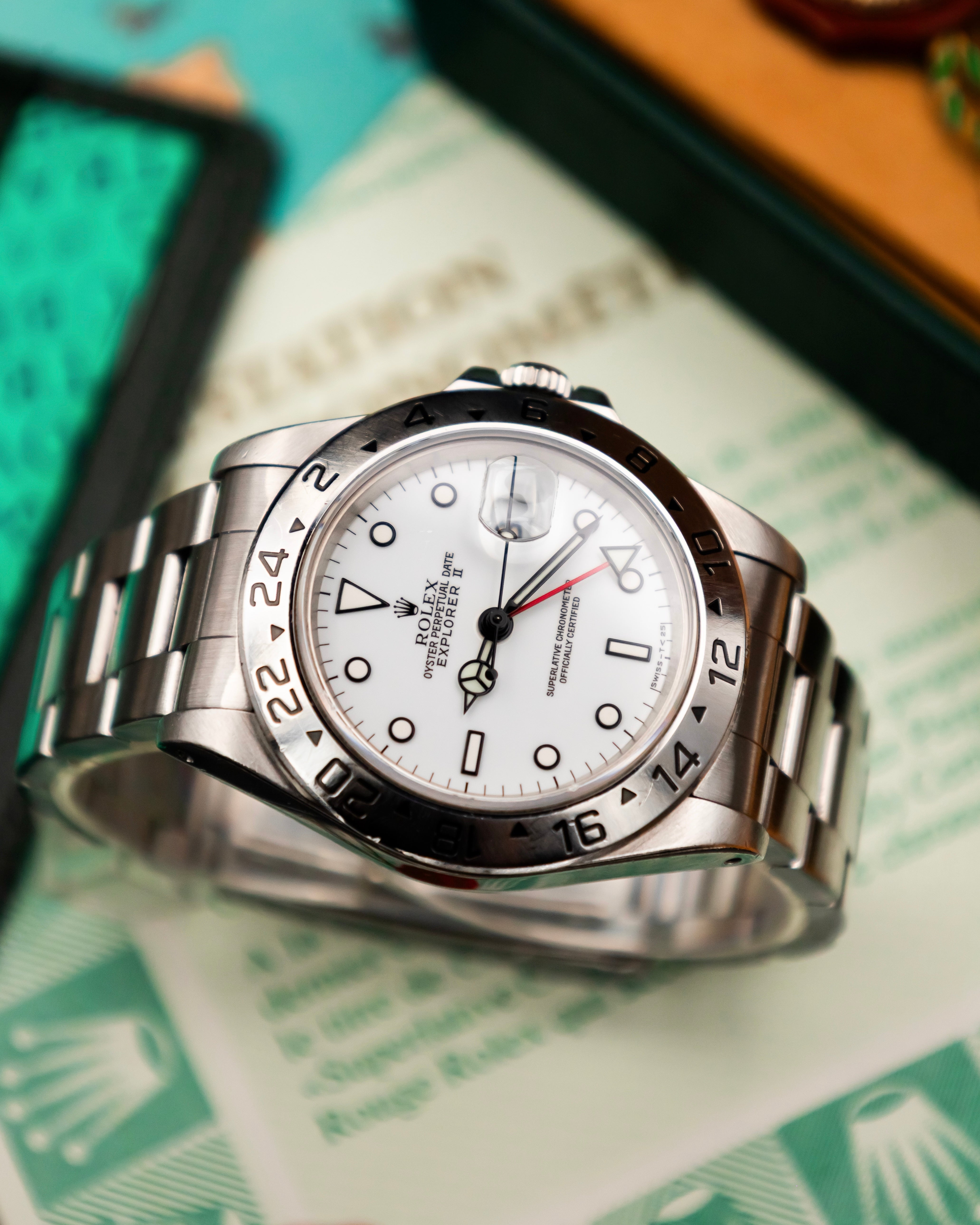 Rolex 16570 Explorer II - Polar White Dial