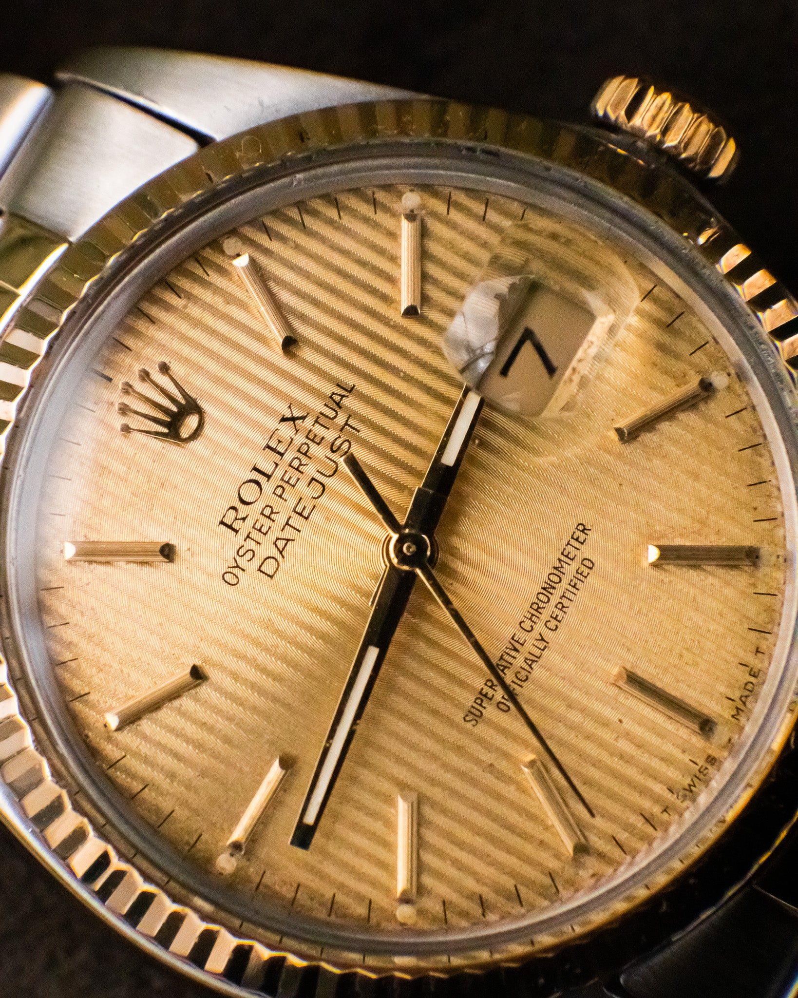 Rolex 16013 Datejust - Gold Tapestry Dial