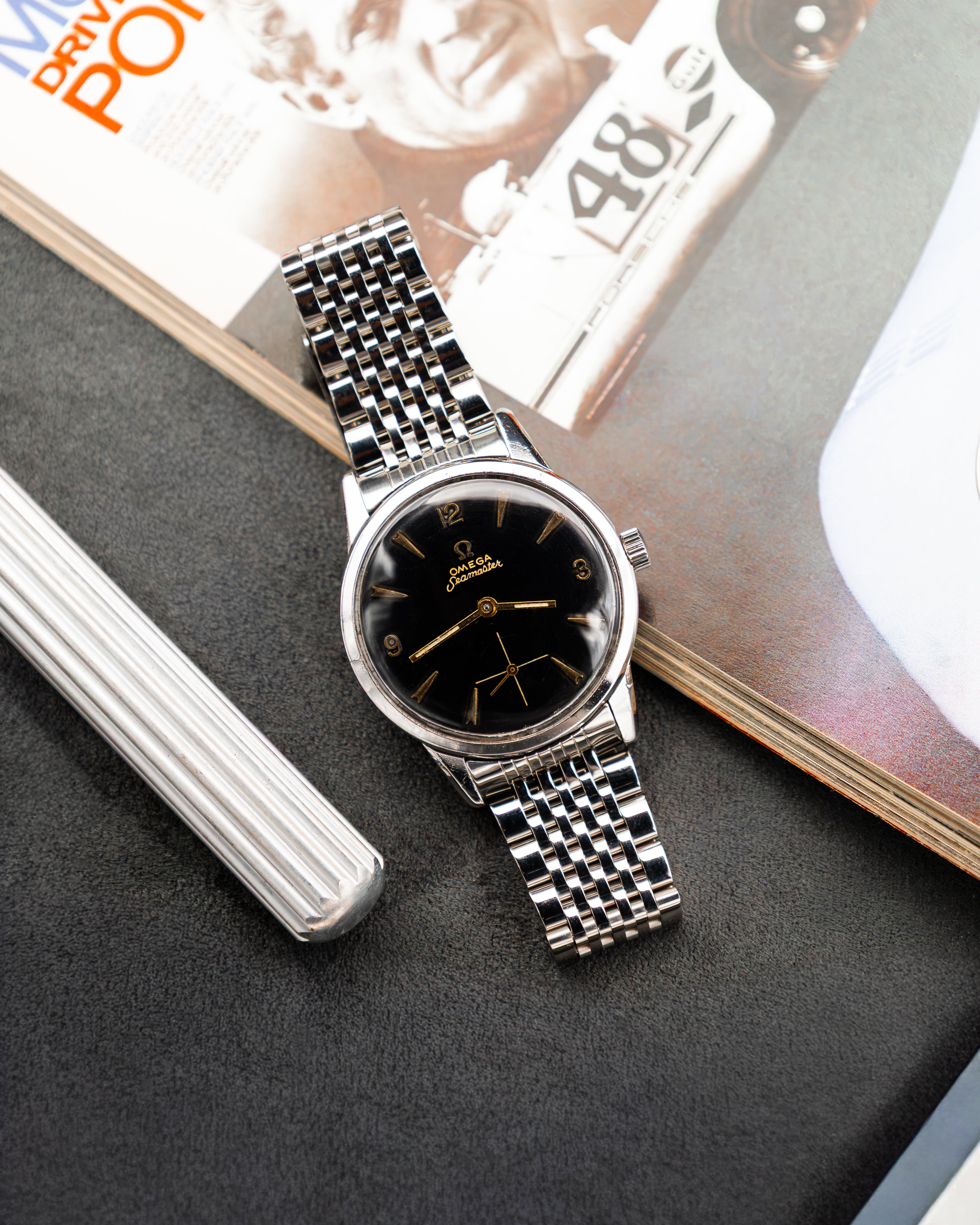Omega 14389-1 Seamaster Sub-Second - Black Dial