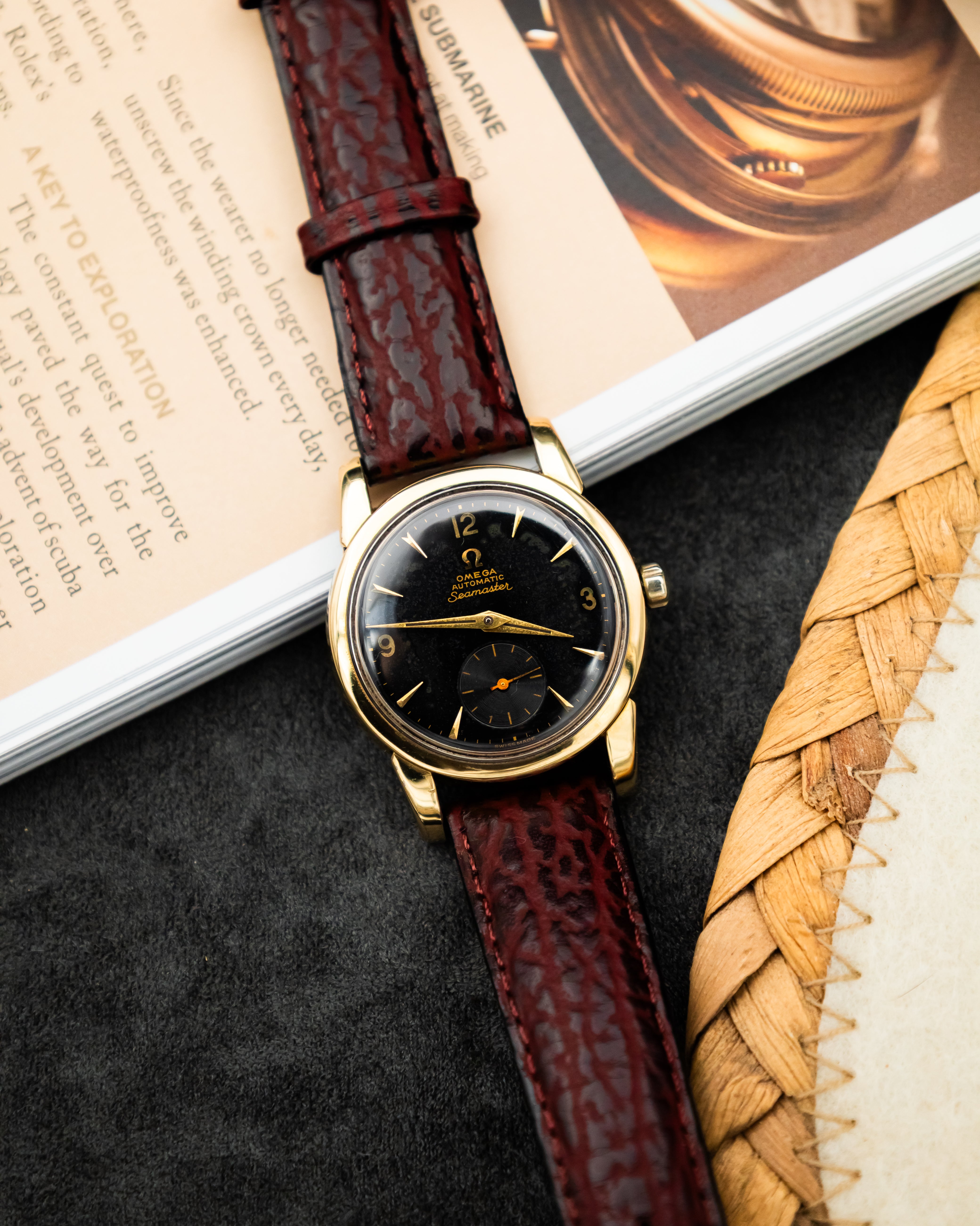 Omega 2848 - 1 Seamaster Sub-Second - Black Gilt Dial