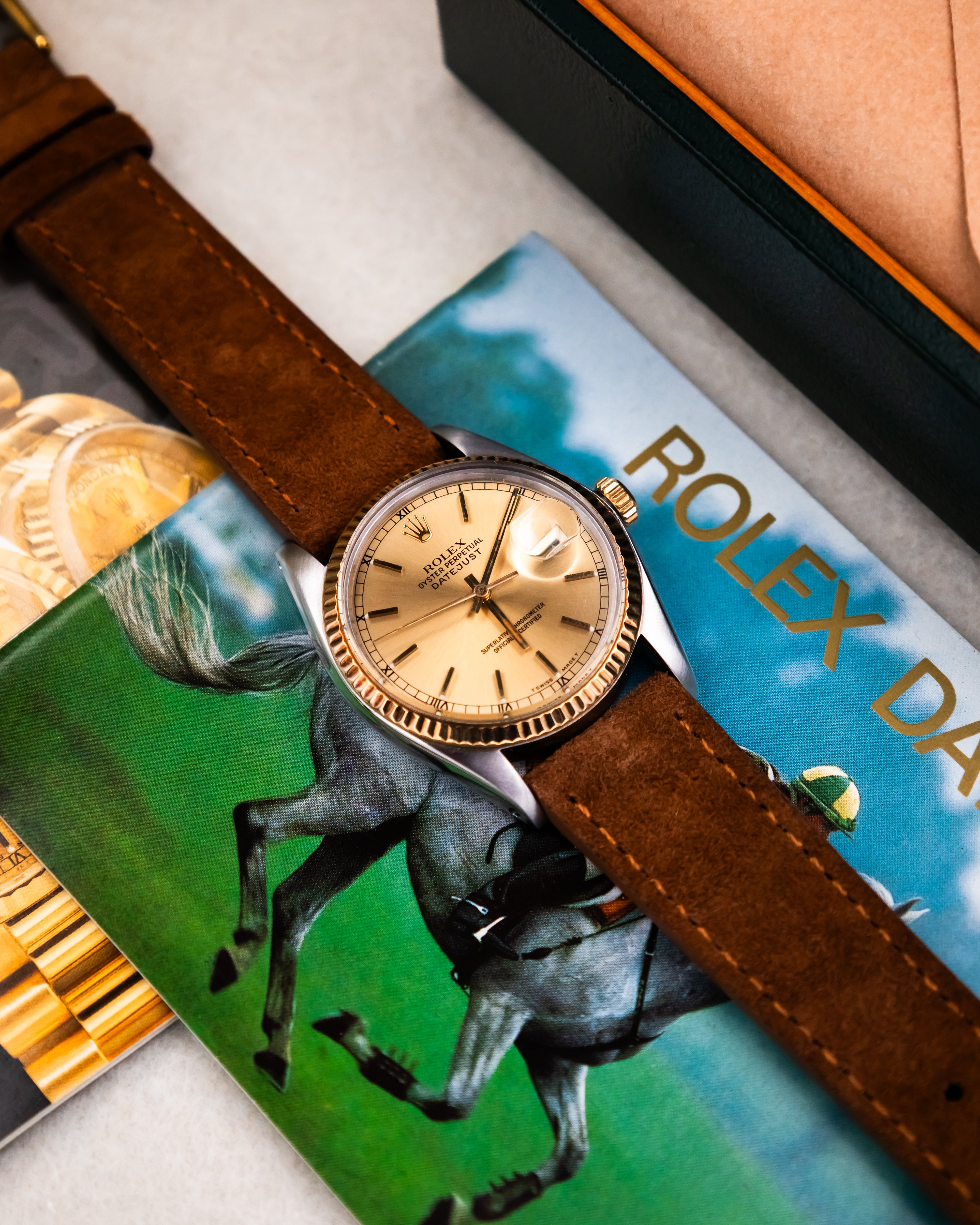 Rolex 16013 Perpetual Datejust - Gold Roman Dial