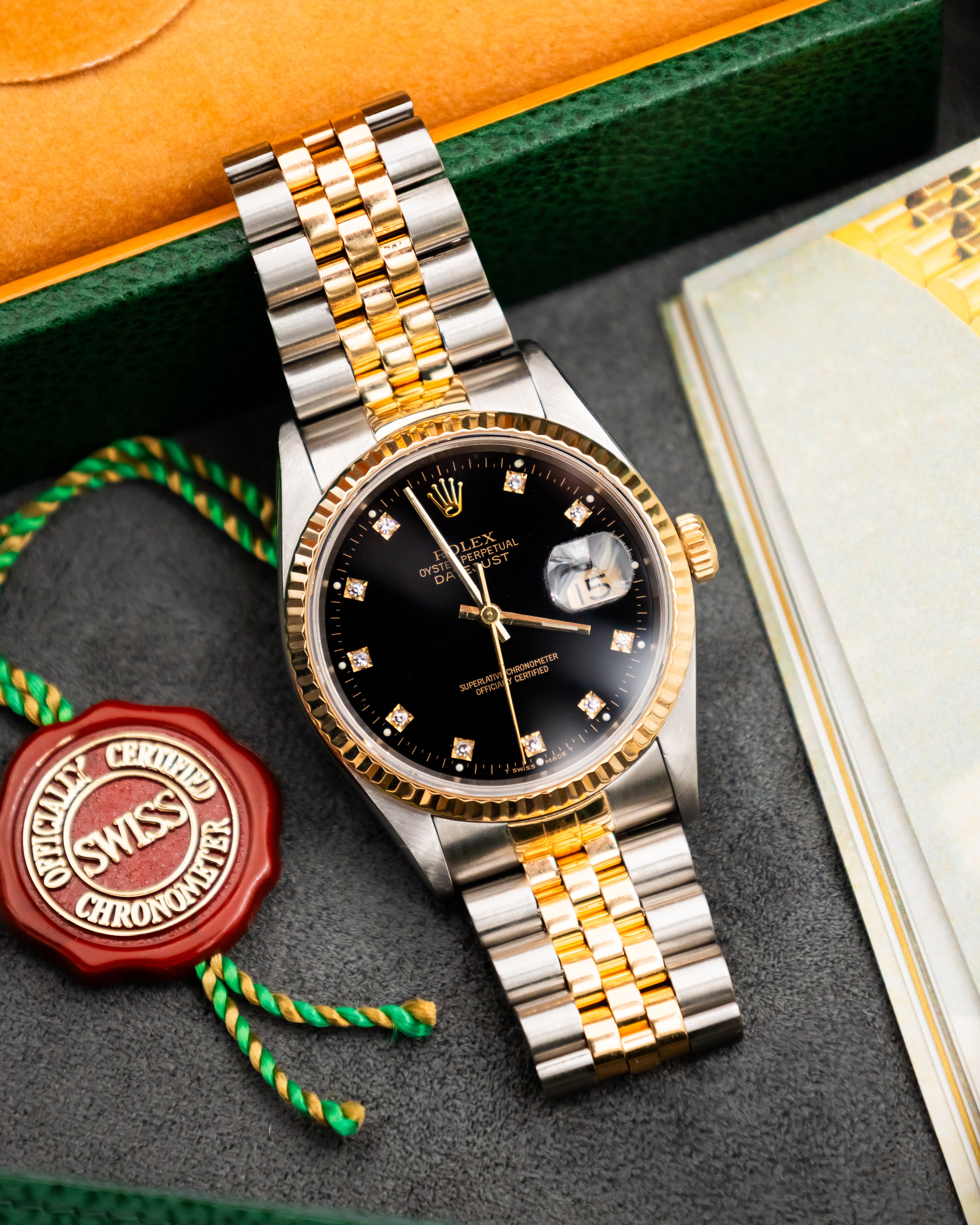 Rolex 16233 Perpetual Datejust - Factory Diamond Set Dial