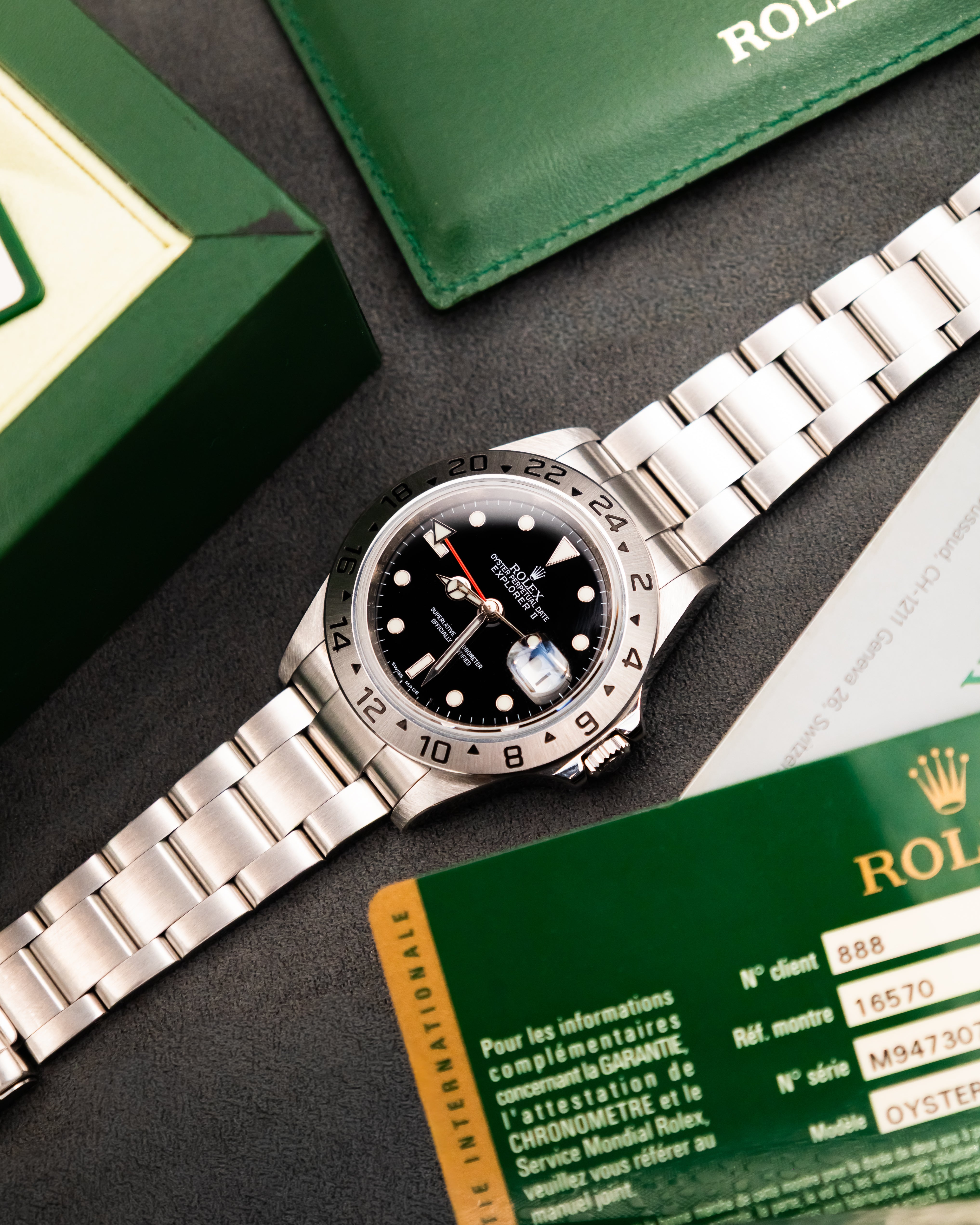 Rolex 16570T RRR Explorer II - Black Dial
