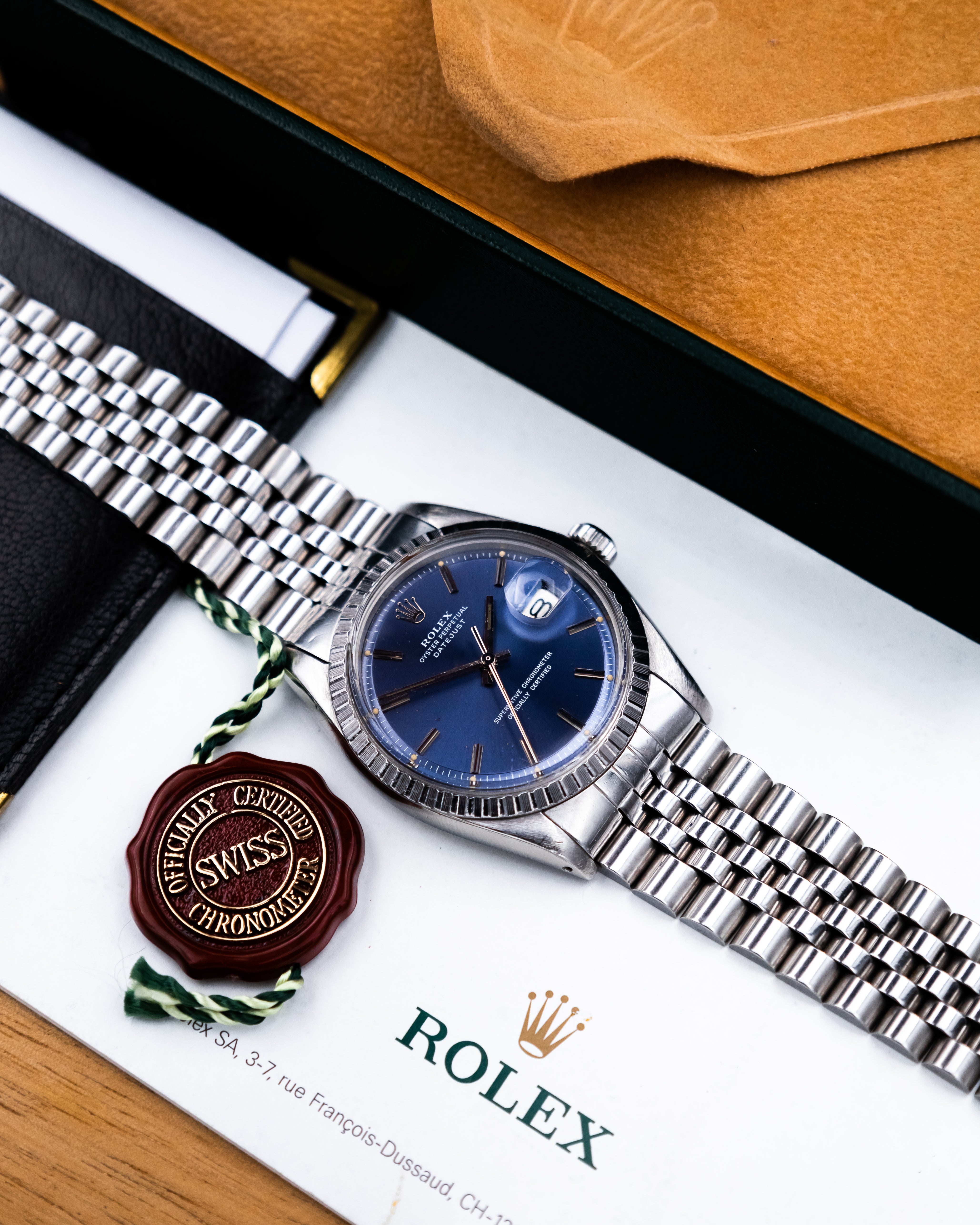 Rolex 1603 Perpetual Datejust - blue dial