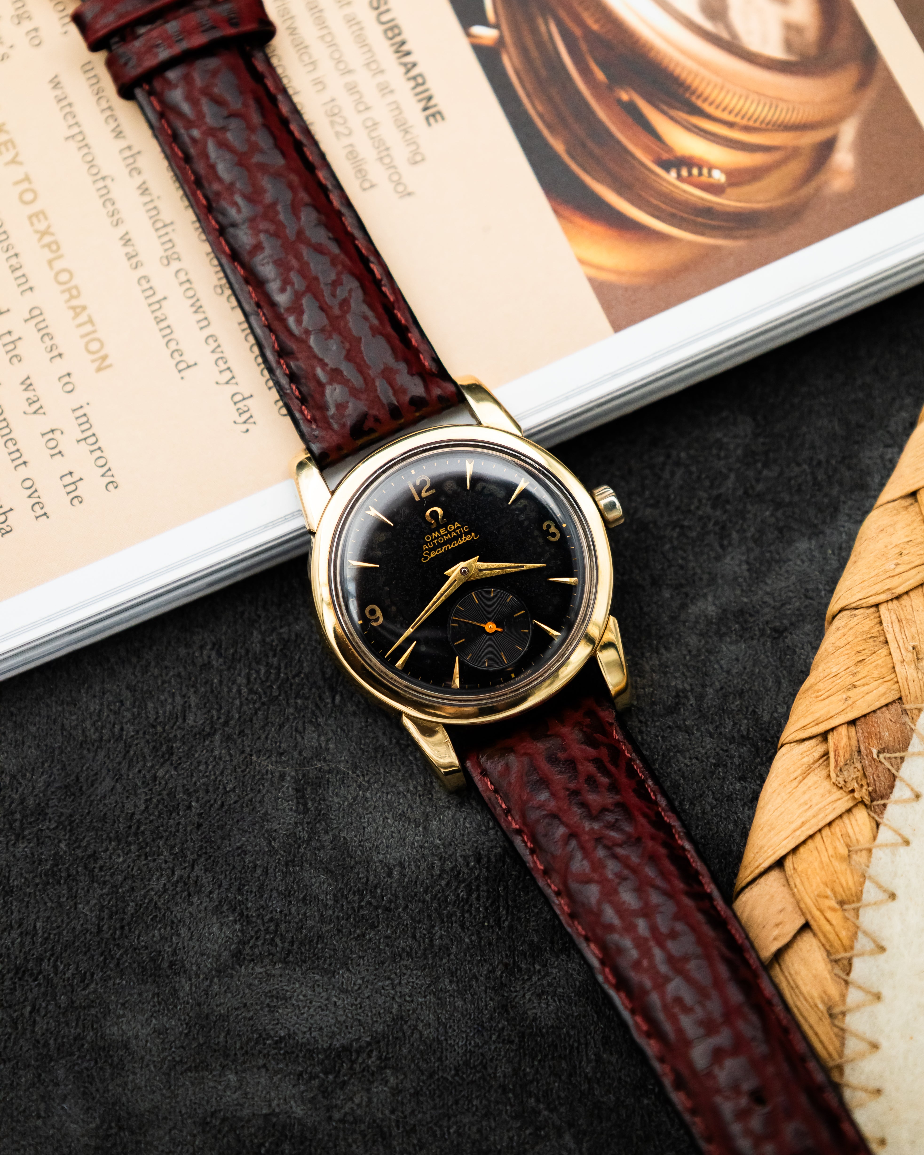 Omega 2848 - 1 Seamaster Sub-Second - Black Gilt Dial