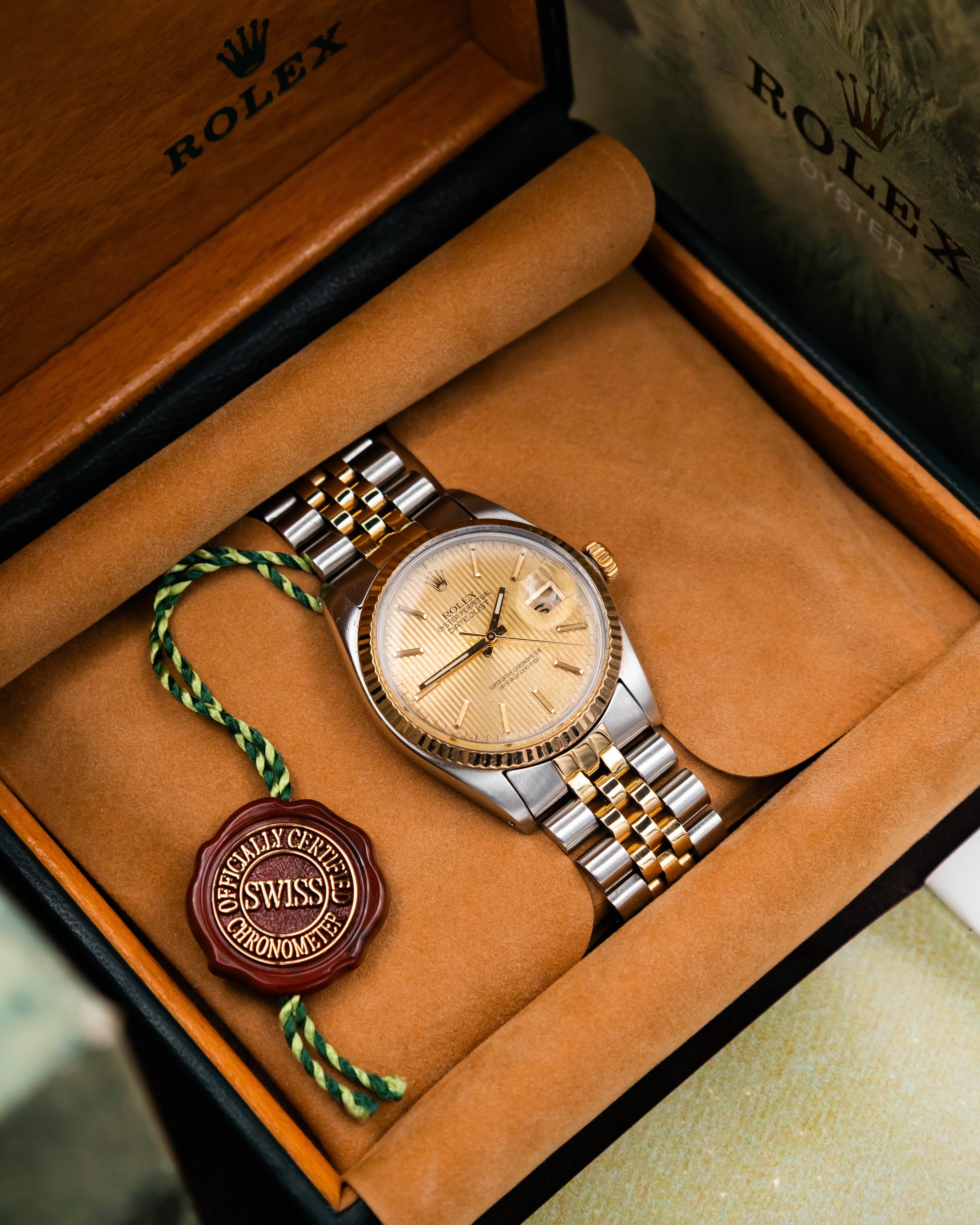Rolex 16013 Datejust - Gold Tapestry Dial
