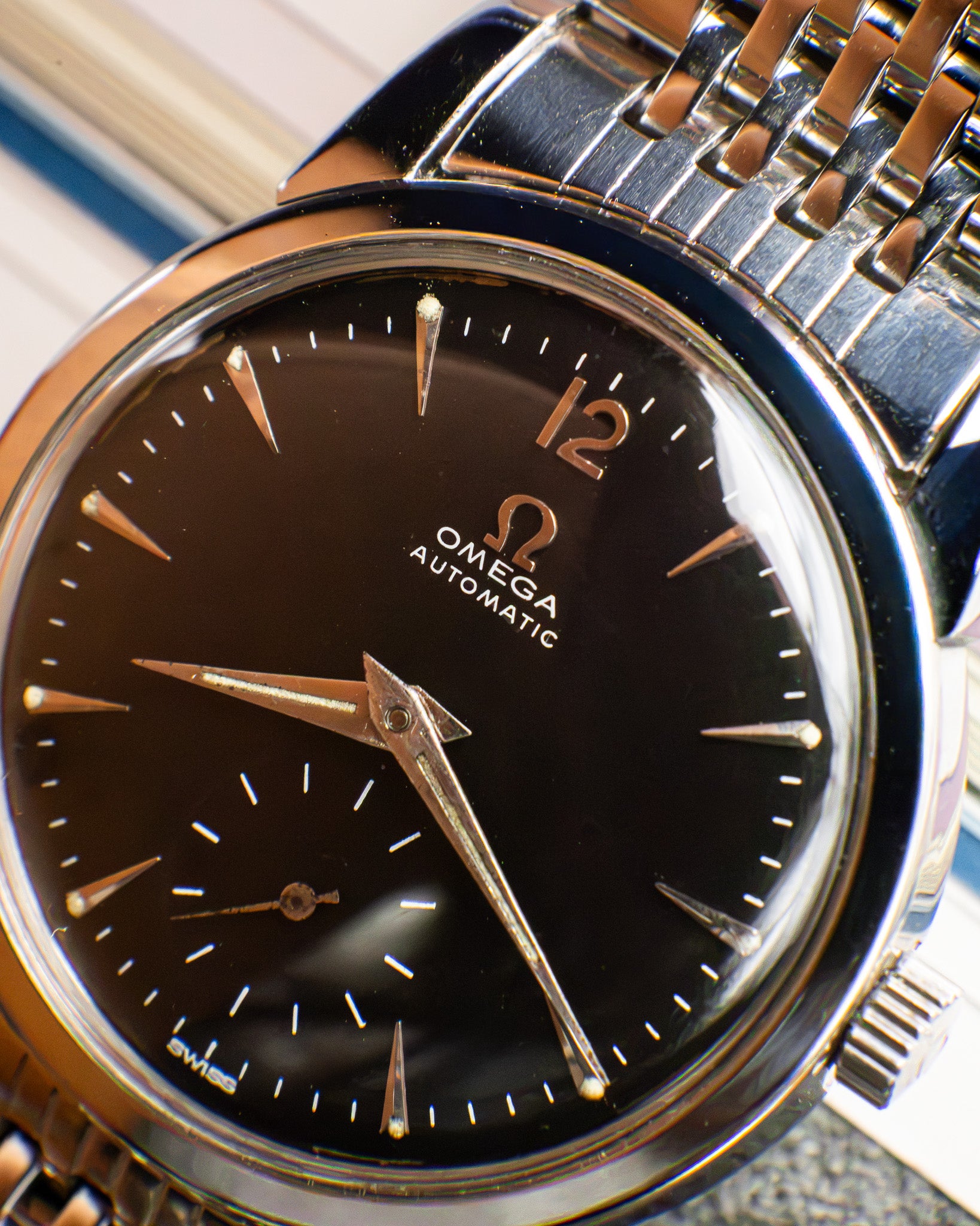 Omega 2848-1 Seamaster Sub-Second - Black Dial