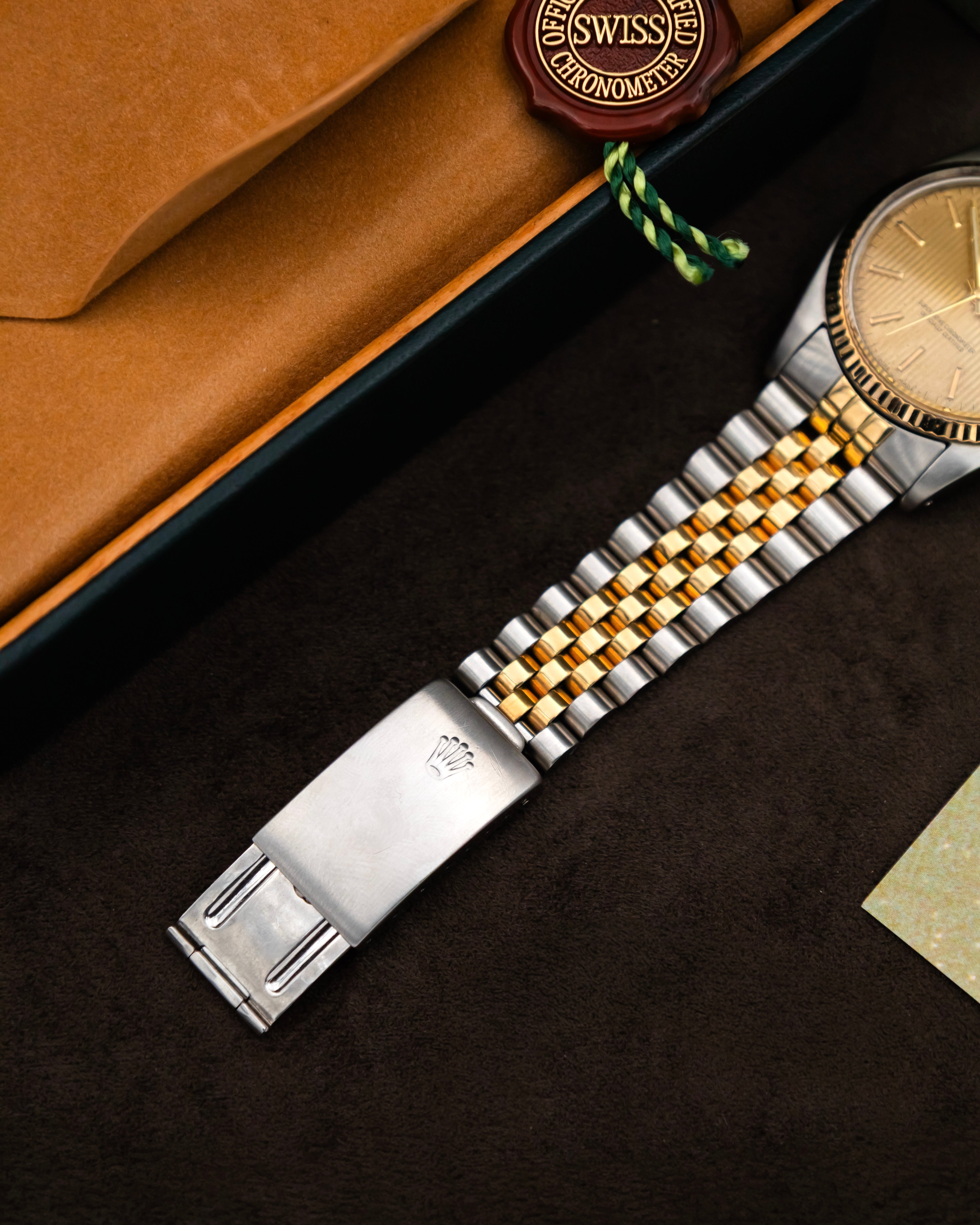 Rolex 16013 Datejust - Gold Tapestry Dial