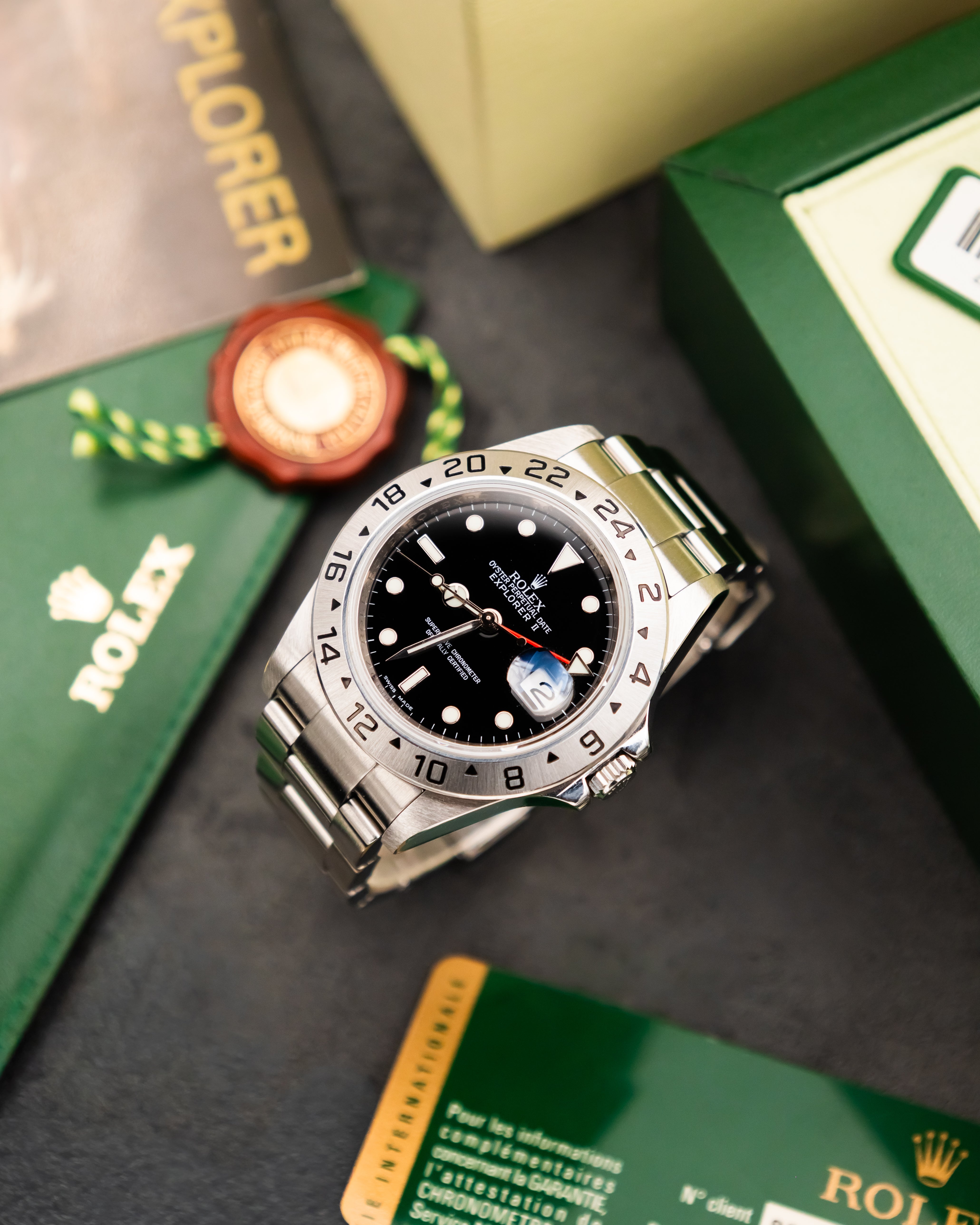 Rolex 16570T RRR Explorer II - Black Dial