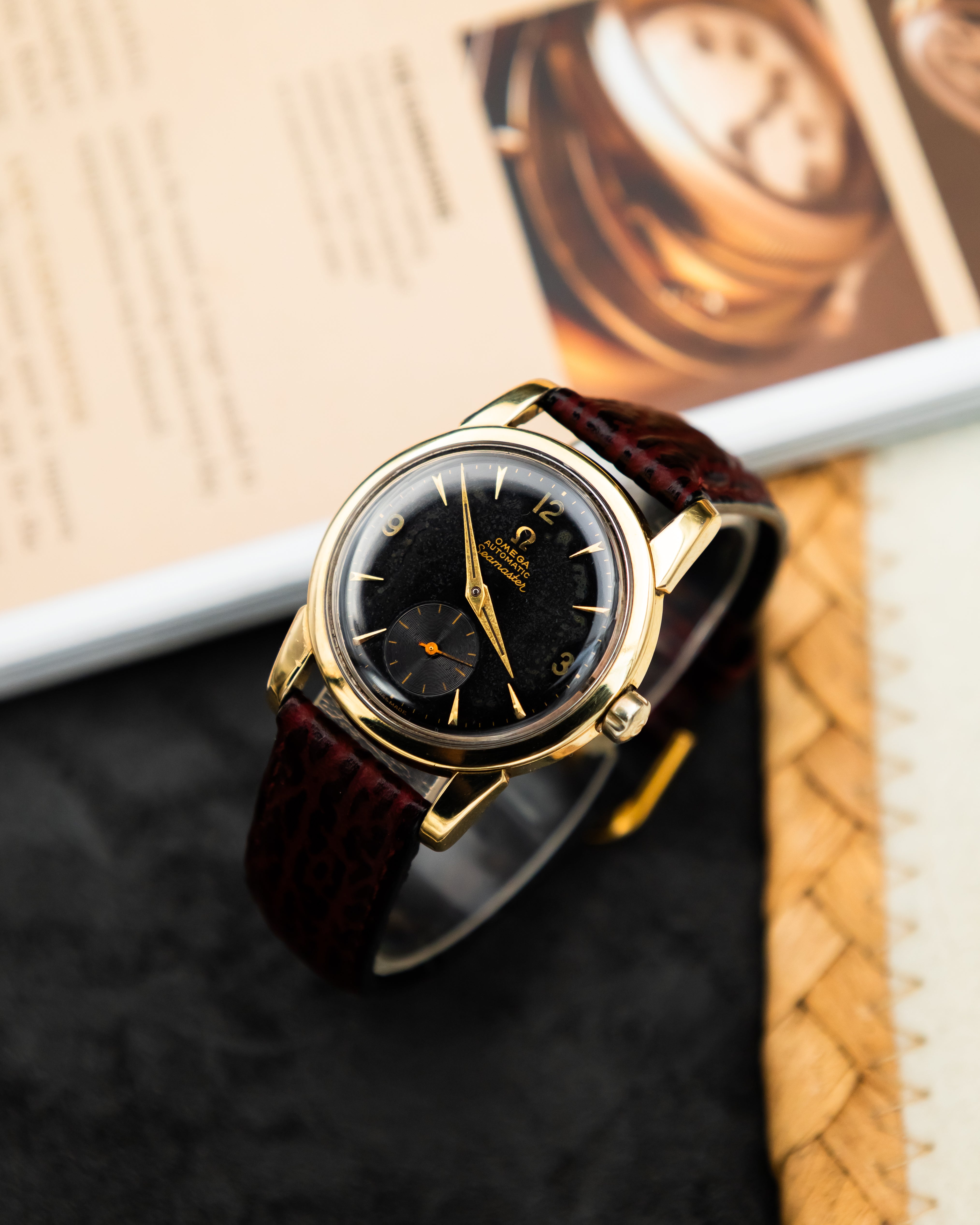 Omega 2848 - 1 Seamaster Sub-Second - Black Gilt Dial